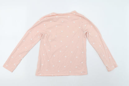 George Girls Pink Polka Dot   Pyjama Top Size 12 Years