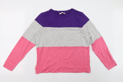 Additional front view of Oasis women’s pink pullover sweatshirt, size M