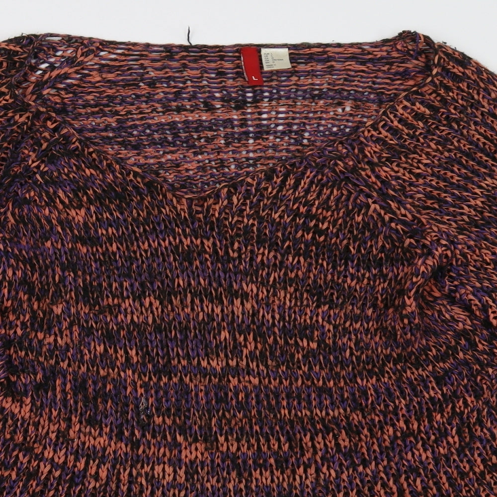 H&M Womens Pink   Pullover Sweatshirt Size L