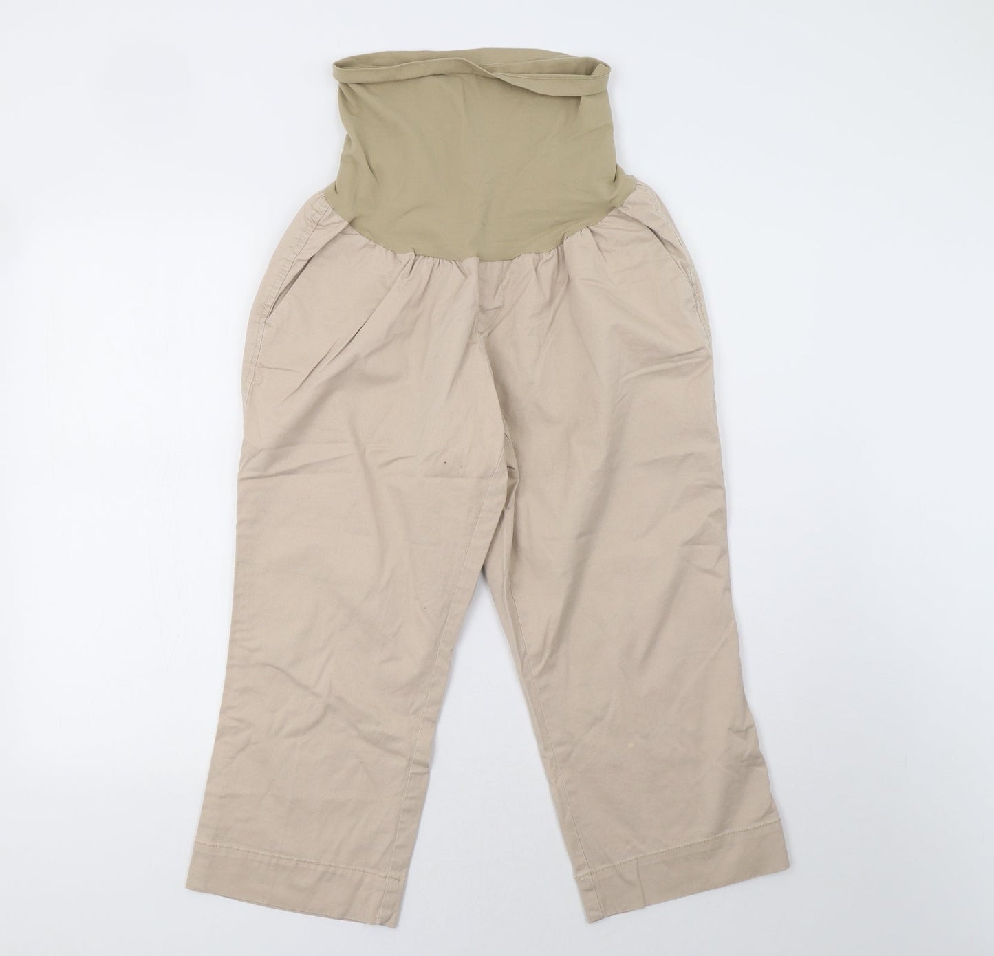 Motherhood Maternity Womens Beige   Cropped Trousers Size L L24 in