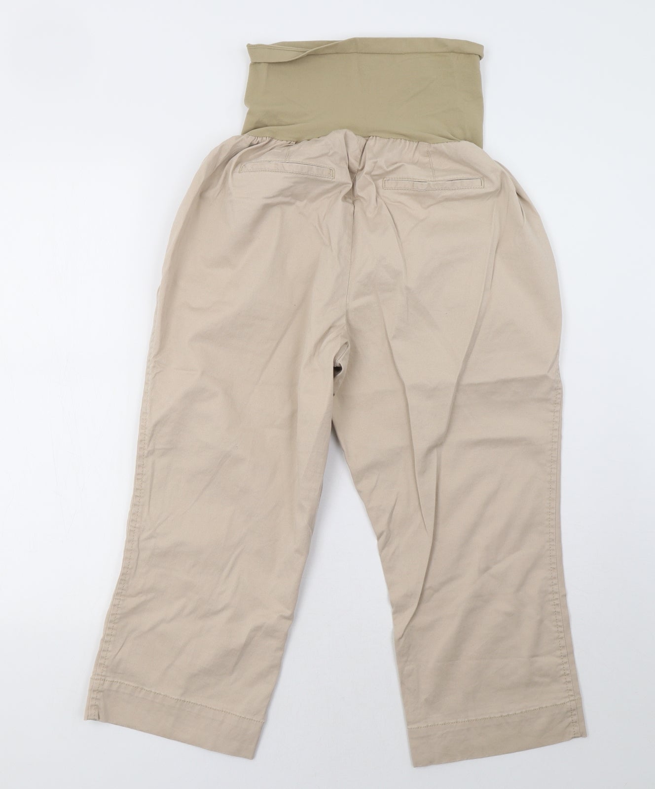 Motherhood Maternity Womens Beige   Cropped Trousers Size L L24 in