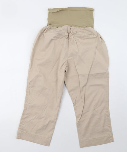 Motherhood Maternity Womens Beige   Cropped Trousers Size L L24 in