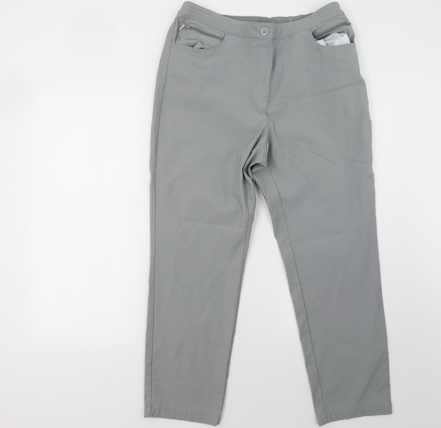 Womens UK Size 18 Preworn Regular Fit  Grey Trousers