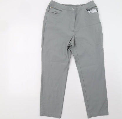 Womens UK Size 18 Preworn Regular Fit  Grey Trousers