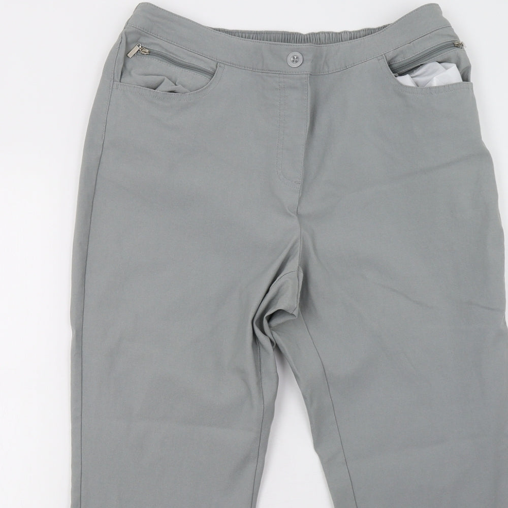 Womens UK Size 18 Preworn Regular Fit  Grey Trousers