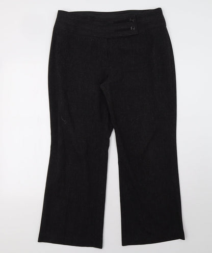 Womens UK Size 14 Marks and Spencer Regular Fit  Black Trousers