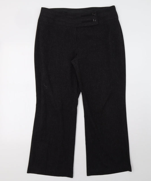 Womens UK Size 14 Marks and Spencer Regular Fit  Black Trousers