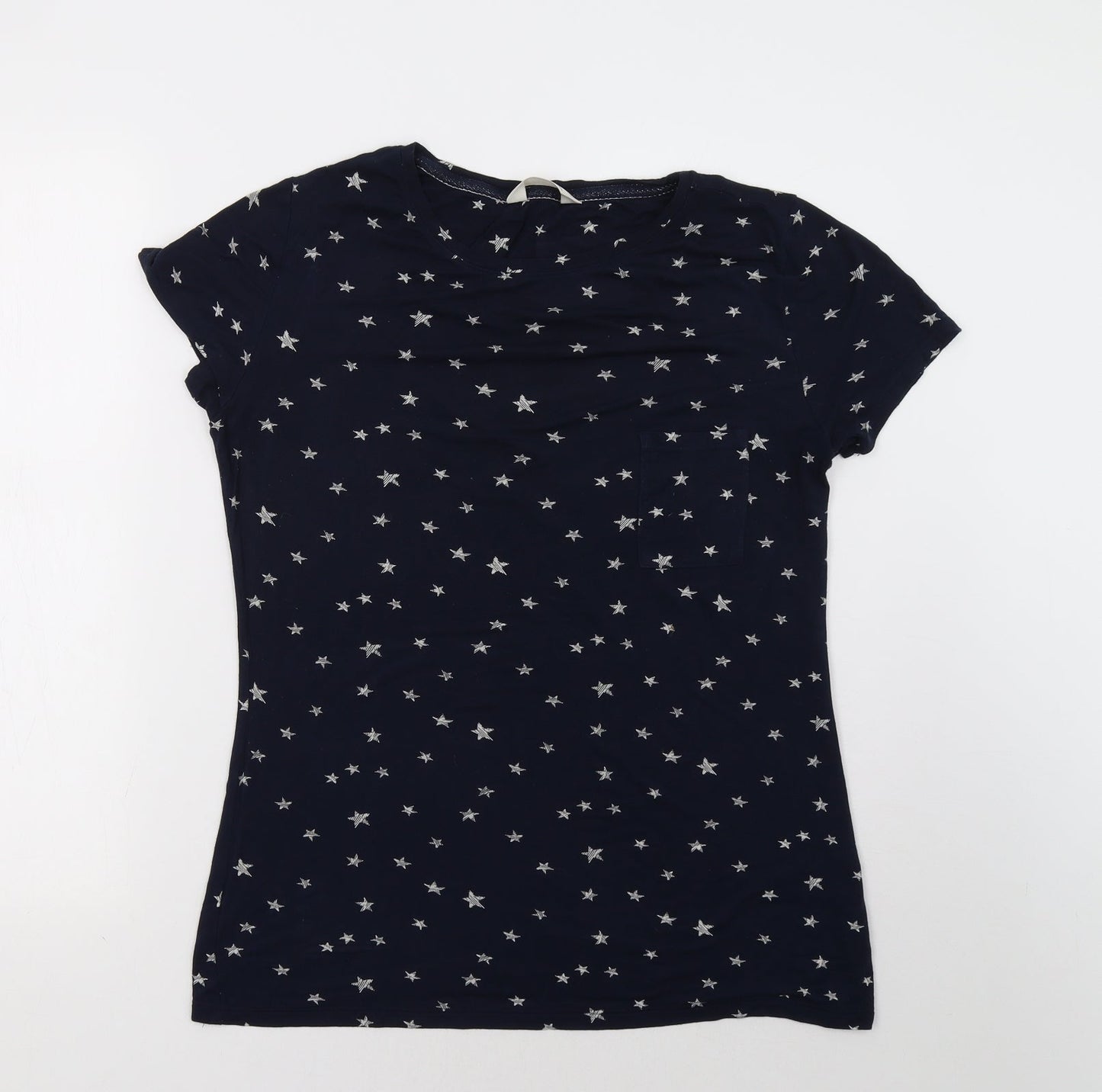 Marks and Spencer Womens Blue Polka Dot   Pyjama Top Size 12