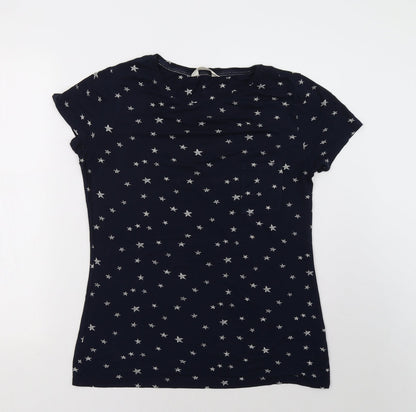 Marks and Spencer Womens Blue Polka Dot   Pyjama Top Size 12