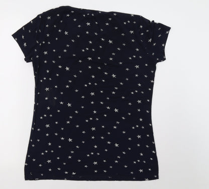Marks and Spencer Womens Blue Polka Dot   Pyjama Top Size 12
