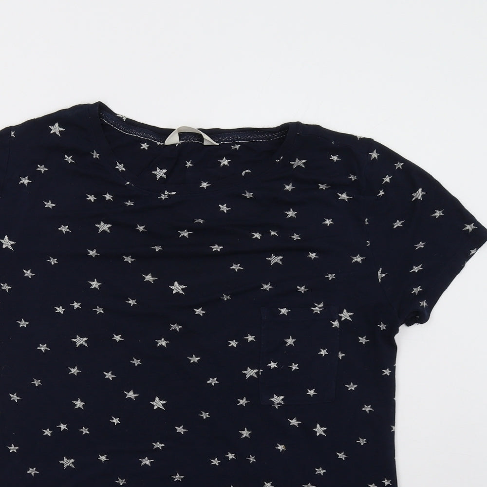 Marks and Spencer Womens Blue Polka Dot   Pyjama Top Size 12