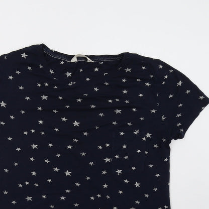 Marks and Spencer Womens Blue Polka Dot   Pyjama Top Size 12