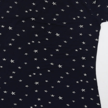 Marks and Spencer Womens Blue Polka Dot   Pyjama Top Size 12