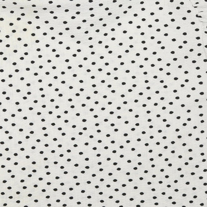 Primark Womens White Polka Dot  Basic T-Shirt Size 8