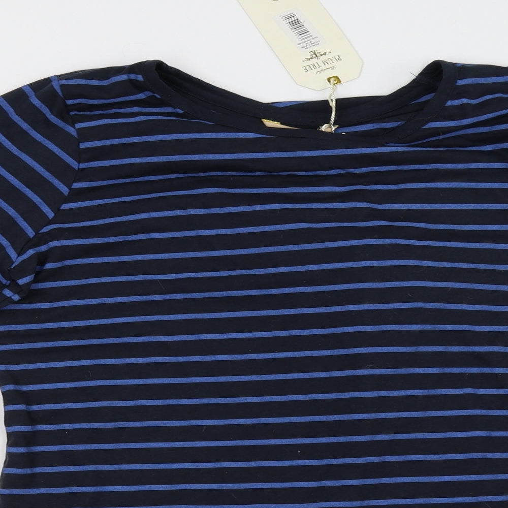 plum tree Womens Black Striped  A-Line  Size 14