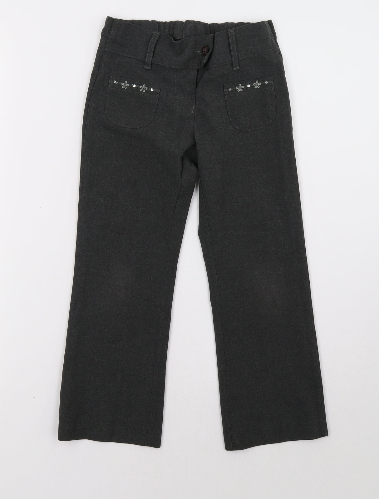 Marks and Spencer Girls Grey    Trousers Size 5-6 Years - School Wear