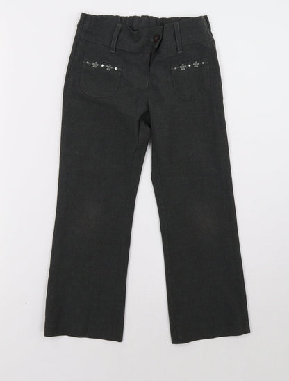 Marks and Spencer Girls Grey    Trousers Size 5-6 Years - School Wear