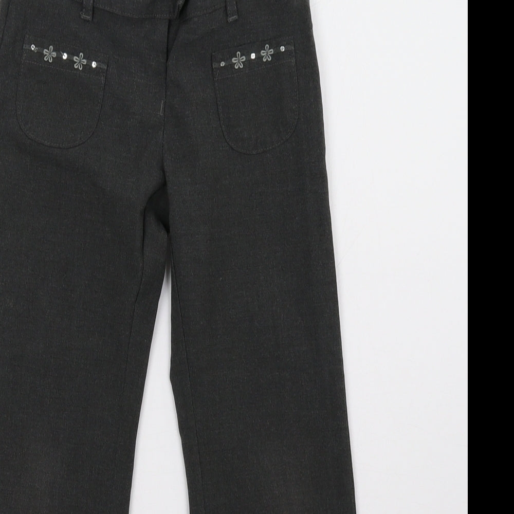 Marks and Spencer Girls Grey    Trousers Size 5-6 Years - School Wear