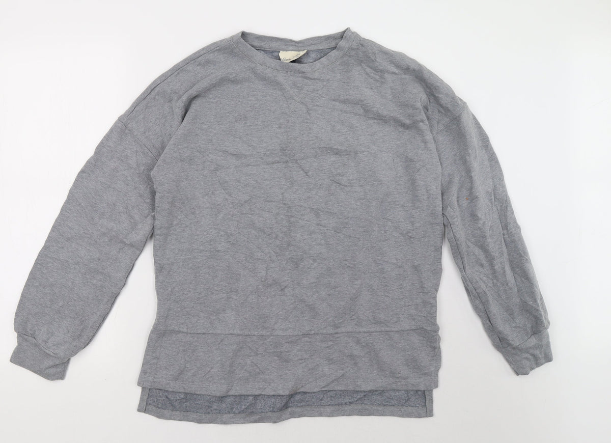Additional front view of universal thread men’s grey pullover sweatshirt, size XS