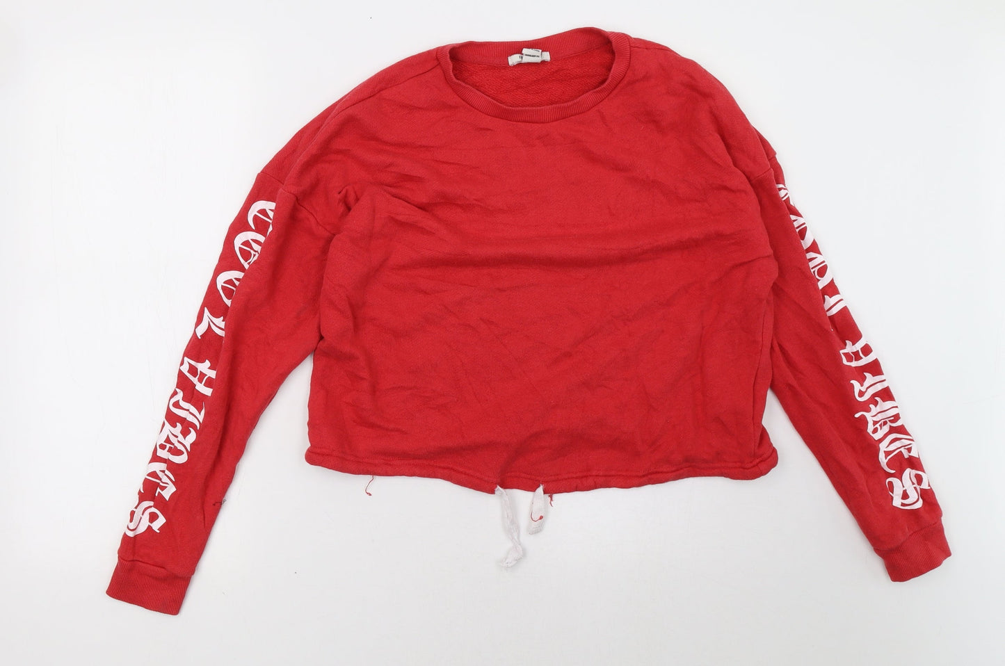 Womens UK Size S FOREVER 21 Red Pullover Sweatshirt