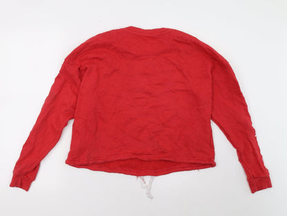 Womens UK Size S FOREVER 21 Red Pullover Sweatshirt
