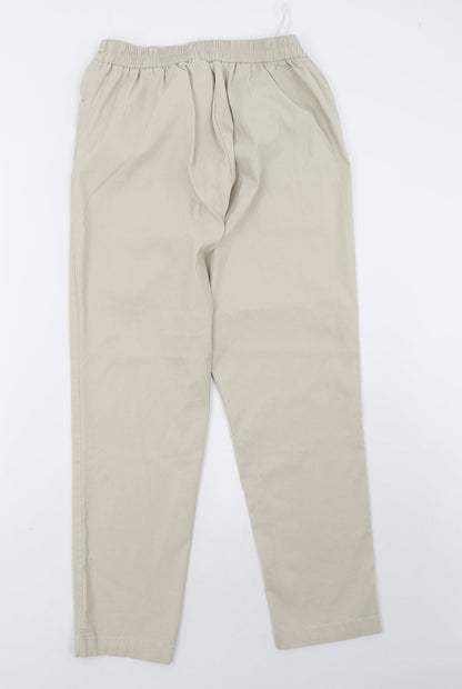 Womens UK Size 18 Preworn Regular Fit  Beige Trousers