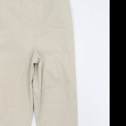 Womens UK Size 18 Preworn Regular Fit  Beige Trousers