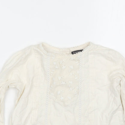 M&S Girls White   Basic Button-Up Size 5-6 Years
