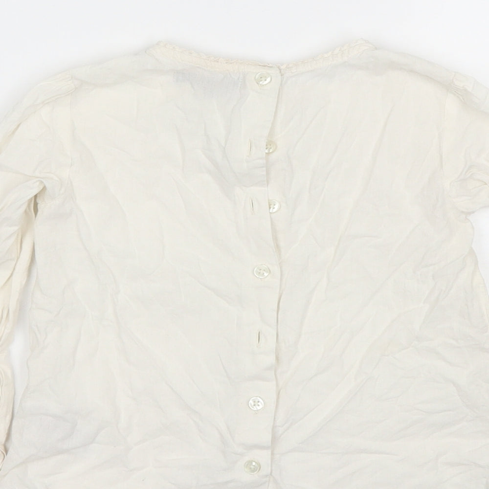M&S Girls White   Basic Button-Up Size 5-6 Years