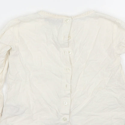 M&S Girls White   Basic Button-Up Size 5-6 Years