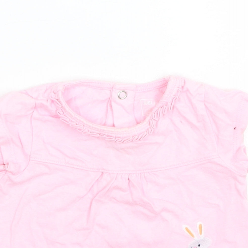 Just One You Girls Pink   Basic T-Shirt Size 9-12 Months