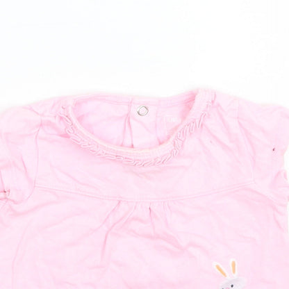 Just One You Girls Pink   Basic T-Shirt Size 9-12 Months