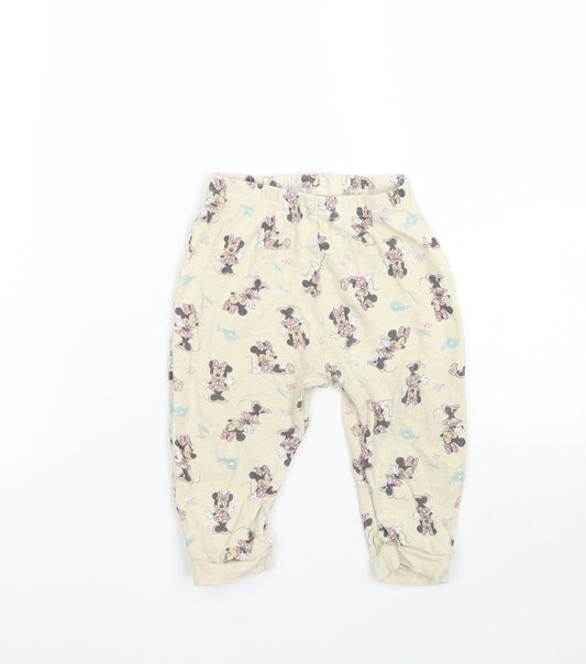 George Girls Beige   Cami Pyjama Pants Size 12-18 Months  - Minnie mouse