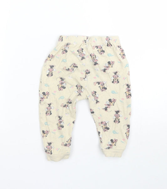 George Girls Beige   Cami Pyjama Pants Size 12-18 Months  - Minnie mouse