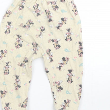 George Girls Beige   Cami Pyjama Pants Size 12-18 Months  - Minnie mouse