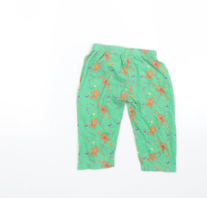 Preworn Boys Green   Cami Pyjama Pants Size 18-24 Months  - Christmas