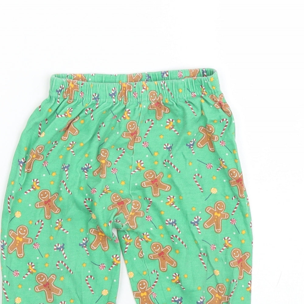 Preworn Boys Green   Cami Pyjama Pants Size 18-24 Months  - Christmas