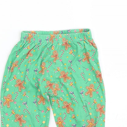 Preworn Boys Green   Cami Pyjama Pants Size 18-24 Months  - Christmas