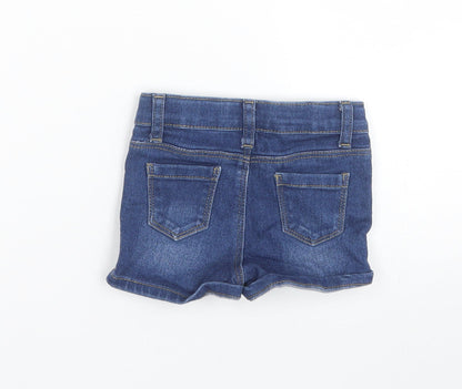 Primark Girls Blue  Denim Cropped Trousers Size 9-12 Months