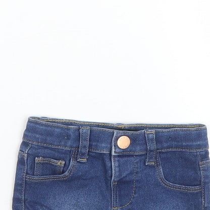 Primark Girls Blue  Denim Cropped Trousers Size 9-12 Months