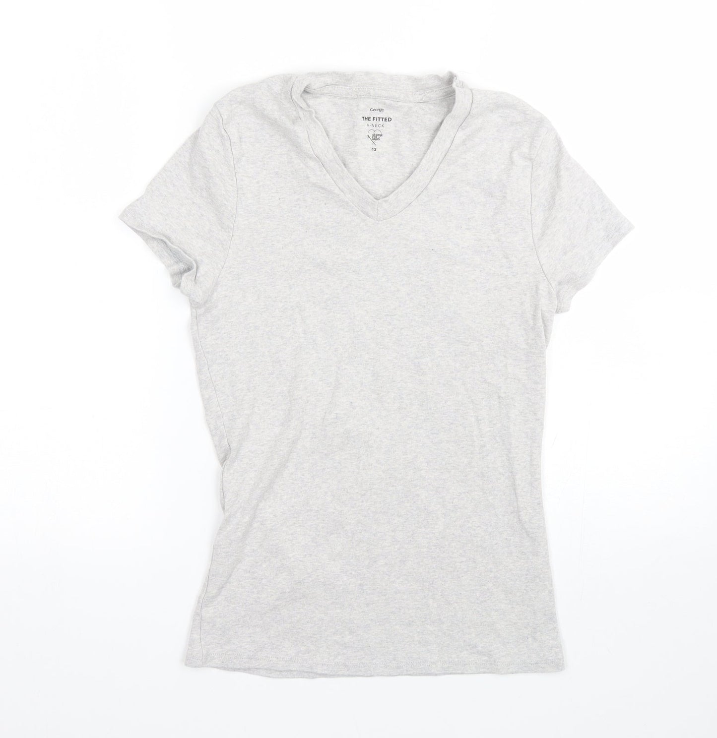 George Womens Grey   Basic T-Shirt Size 12