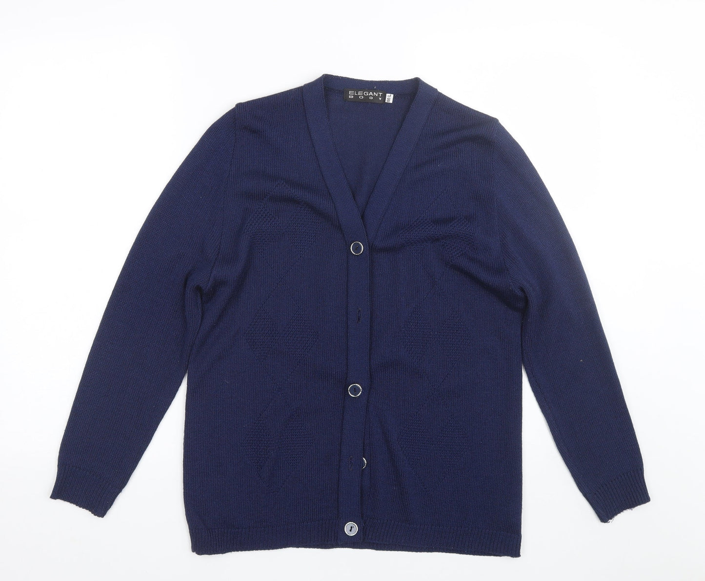 Elegant Body Womens Blue   Cardigan Jumper Size L