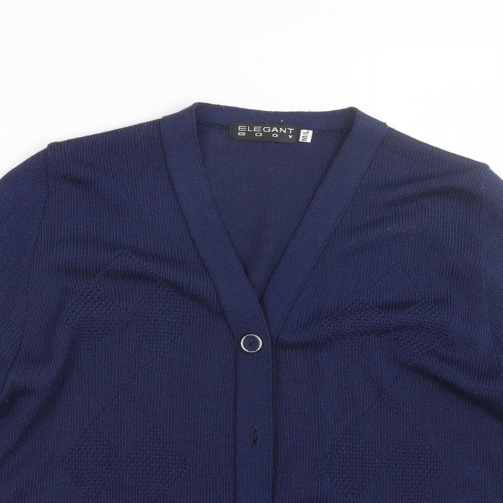 Elegant Body Womens Blue   Cardigan Jumper Size L