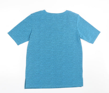 Womens UK Size L Exclusive Blue Basic T-Shirt
