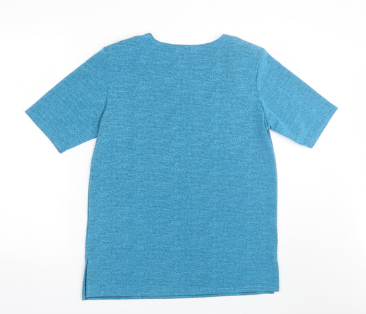 Womens UK Size L Exclusive Blue Basic T-Shirt