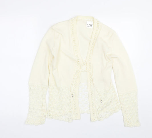 Womens UK Size 10 Pulse Beige Cardigan Jumper