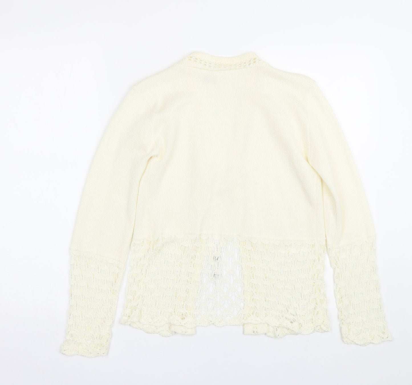 Womens UK Size 10 Pulse Beige Cardigan Jumper
