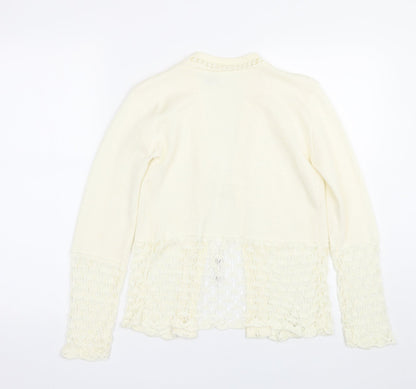 Womens UK Size 10 Pulse Beige Cardigan Jumper