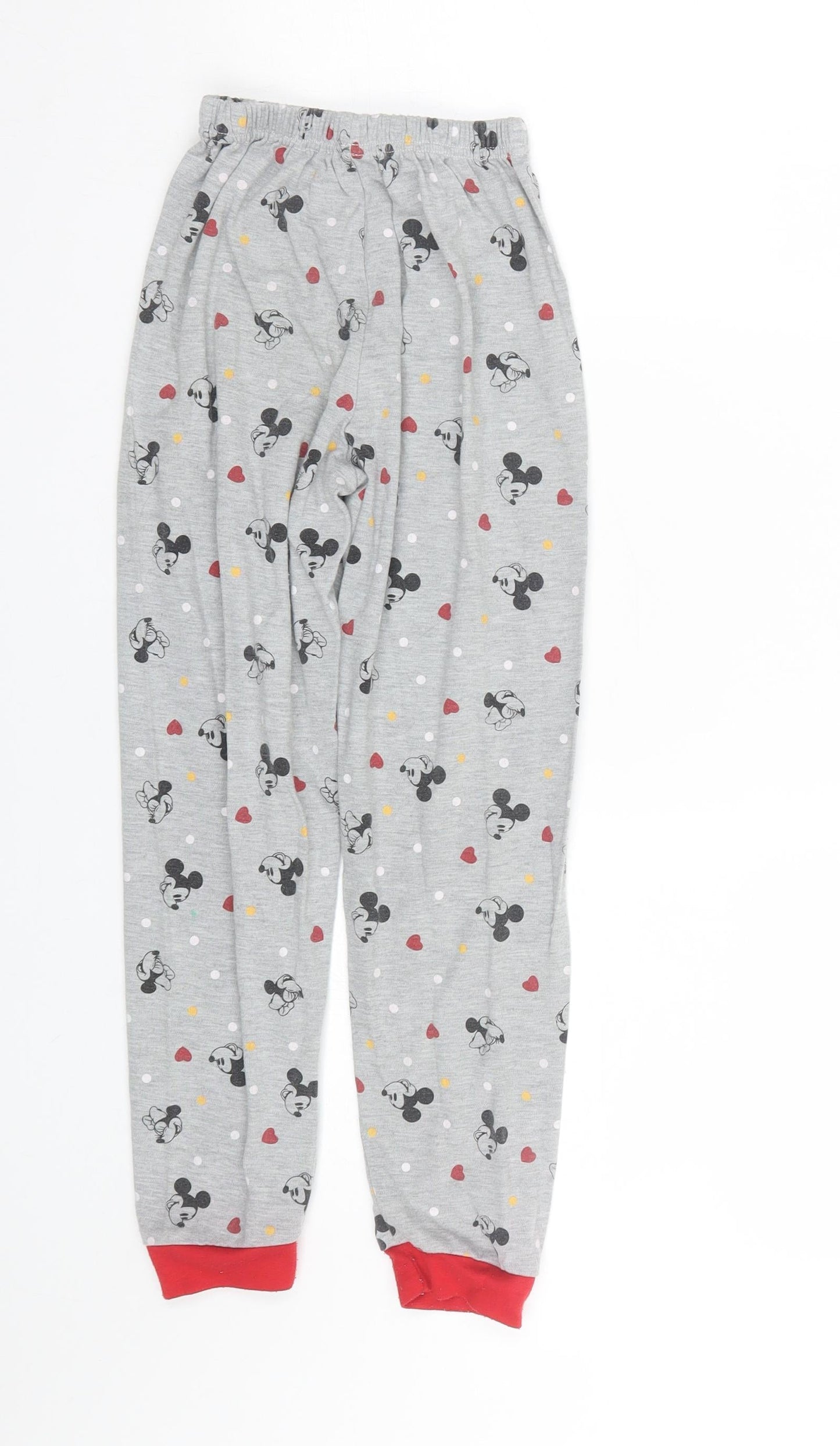 Preworn Girls Grey Polka Dot  Cami Pyjama Pants Size 9 Years  - Minnie Mouse