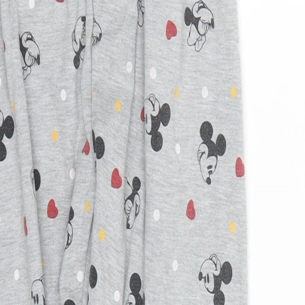 Preworn Girls Grey Polka Dot  Cami Pyjama Pants Size 9 Years  - Minnie Mouse